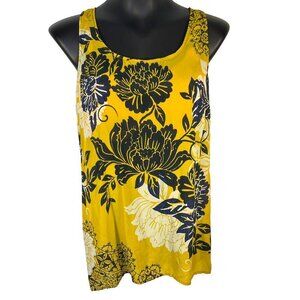 Cabi Silk Blend Top Womens M Semi-Sheer Floral Boho Bloomcore Career Layer Soft